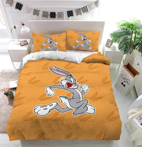 Running Bugs Bunny Duvet Cover and Pillowcase Set Bedding Set Running Bugs Bunny Duvet Cover and Pillowcase Set Bedding Set