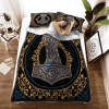 Thor Hammer Mjolnir Viking Hammer Viking Quilt Bedding Set